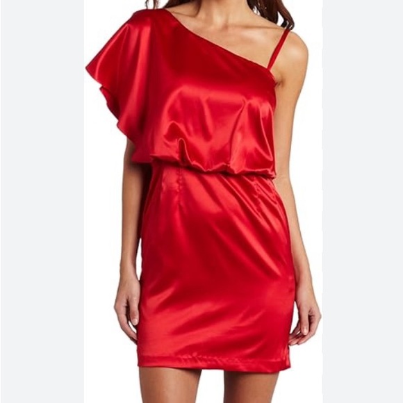 Jessica Simpson One Shoulder Flutter Sleeve Dress - Picture 2 of 6